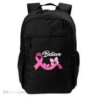 Believe Pink Butterfly Ribbon Breast Cancer Backpack thumb 0