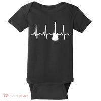 Bass Player Bass Guitar Player Heartbeat Baby Bodysuit thumb 0