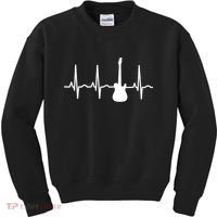 Bass Player Bass Guitar Player Heartbeat Kids Sweatshirt thumb 0