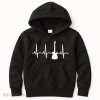 Bass Player Bass Guitar Player Heartbeat Kids Hoodie thumb 0