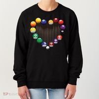 Billiard Pool Billiard Ball Billiard Player Lover Heart Men Gift Women's Sweatshirt thumb 0