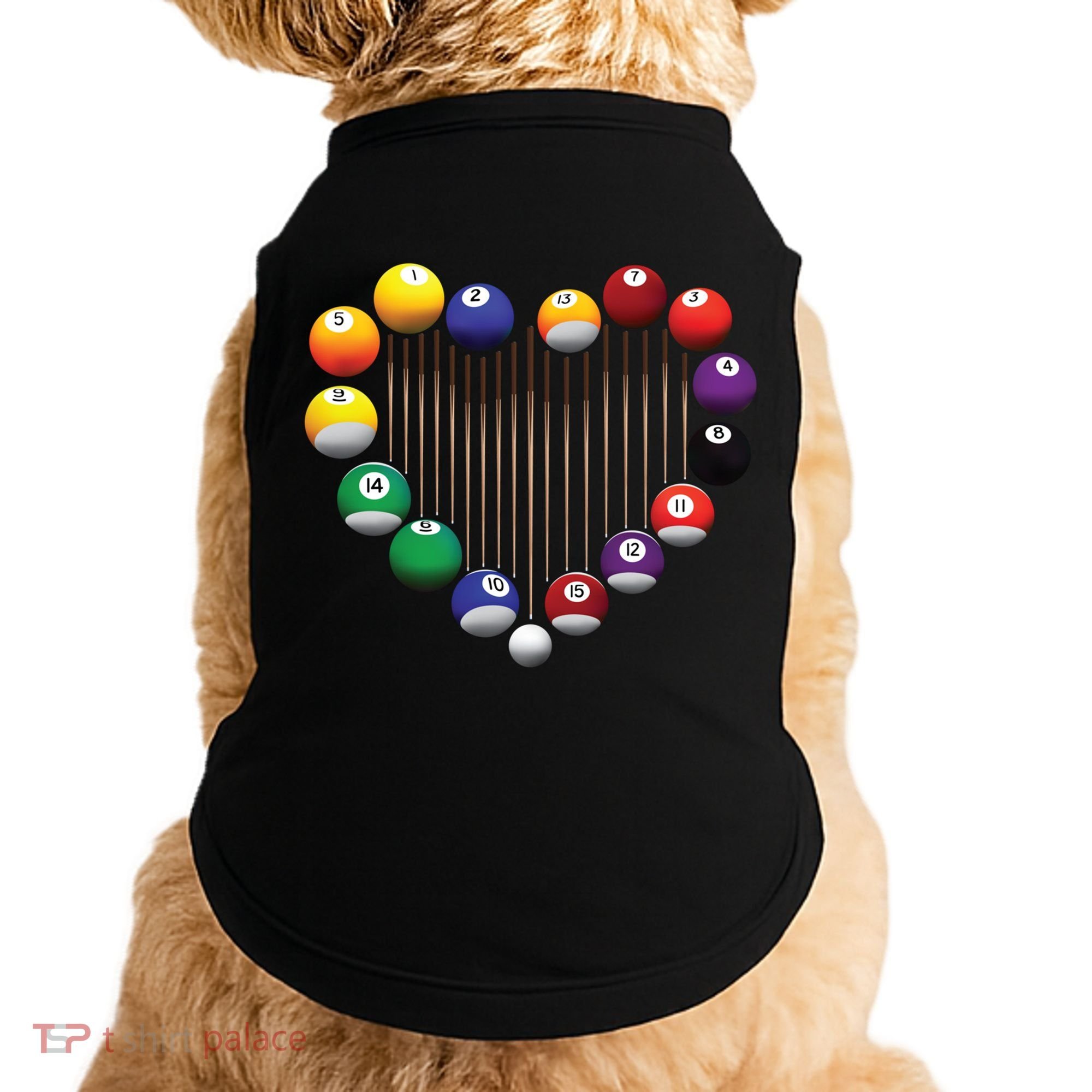 Billiard Pool Billiard Ball Billiard Player Lover Heart Men Gift Doggie Tank