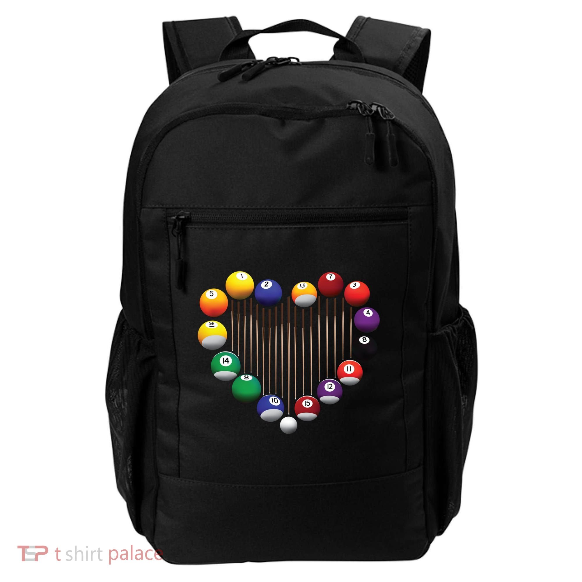 Billiard Pool Billiard Ball Billiard Player Lover Heart Men Gift Backpack