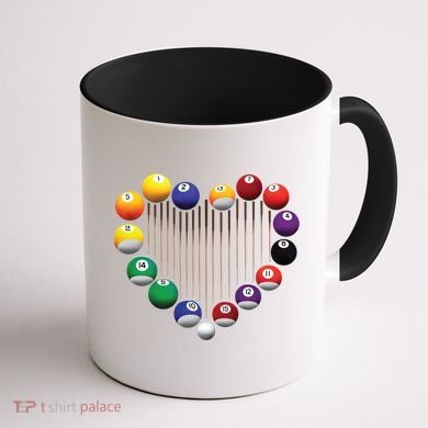 Billiard Pool Billiard Ball Billiard Player Lover Heart Men Gift Coffee Mug back