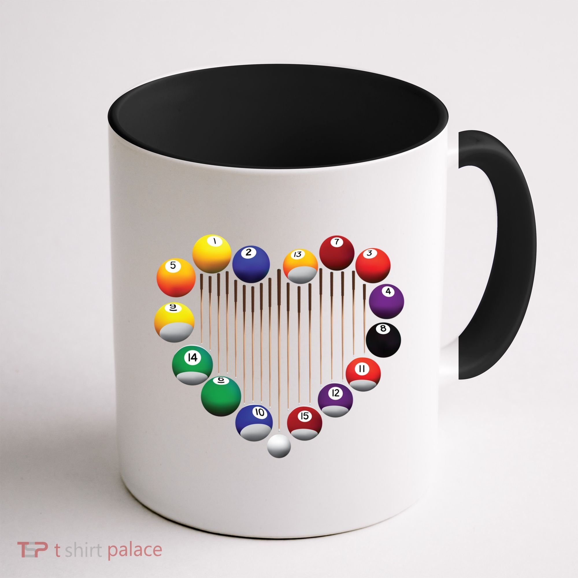 Billiard Pool Billiard Ball Billiard Player Lover Heart Men Gift Coffee Mug