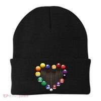 Billiard Pool Billiard Ball Billiard Player Lover Heart Men Gift Beanie thumb 0