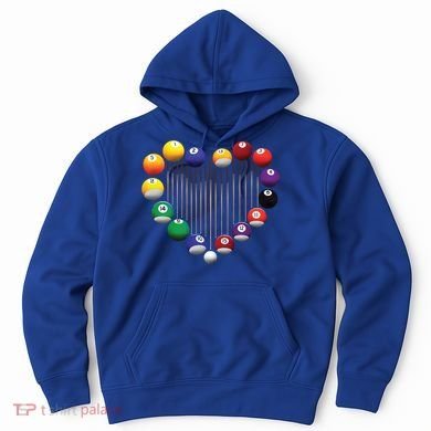 Billiard Pool Billiard Ball Billiard Player Lover Heart Men Gift Hoodie