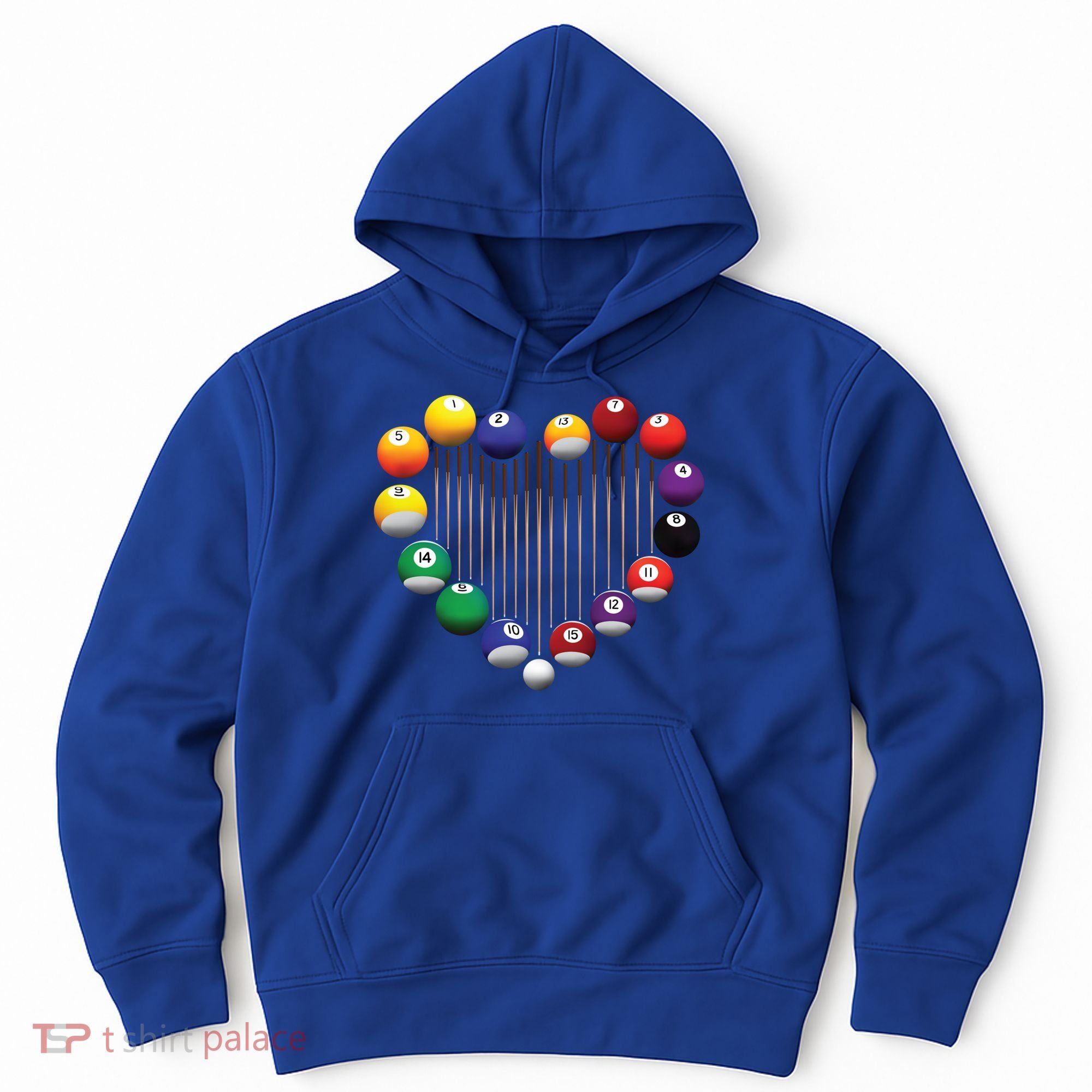 Billiard Pool Billiard Ball Billiard Player Lover Heart Men Gift Hoodie