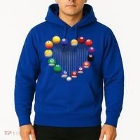 Billiard Pool Billiard Ball Billiard Player Lover Heart Men Gift Hoodie thumb 2