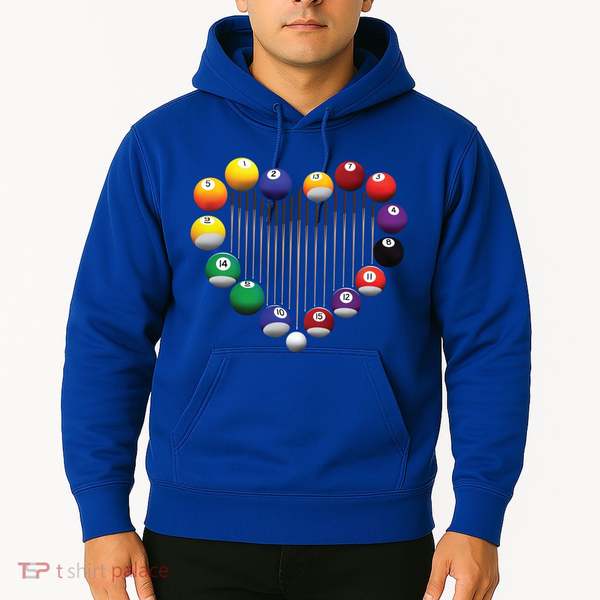Billiard Pool Billiard Ball Billiard Player Lover Heart Men Gift Hoodie