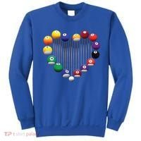 Billiard Pool Billiard Ball Billiard Player Lover Heart Men Gift Sweatshirt thumb 0