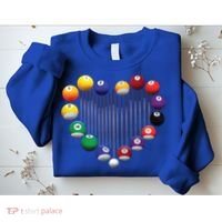 Billiard Pool Billiard Ball Billiard Player Lover Heart Men Gift Sweatshirt thumb 2