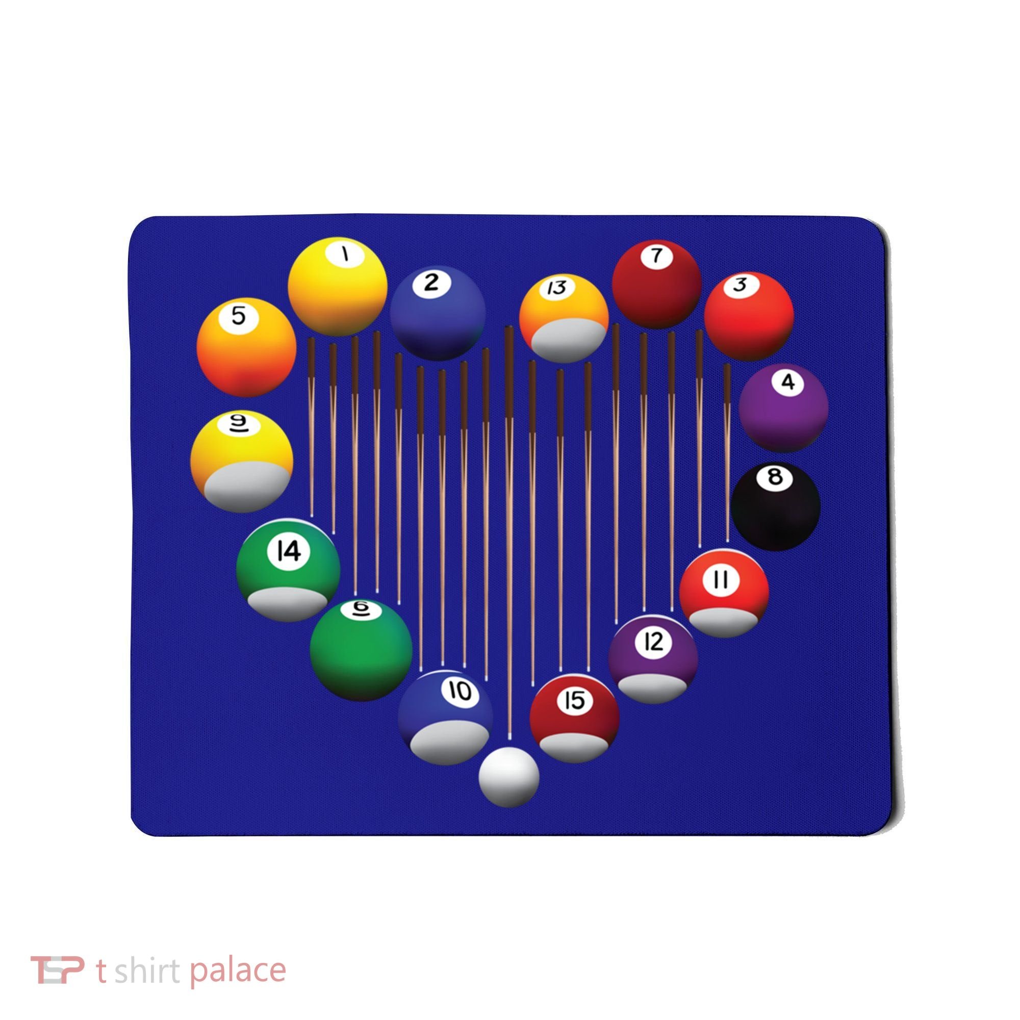 Billiard Pool Billiard Ball Billiard Player Lover Heart Men Gift Mousepad