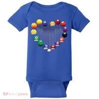 Billiard Pool Billiard Ball Billiard Player Lover Heart Men Gift Baby Bodysuit thumb 0
