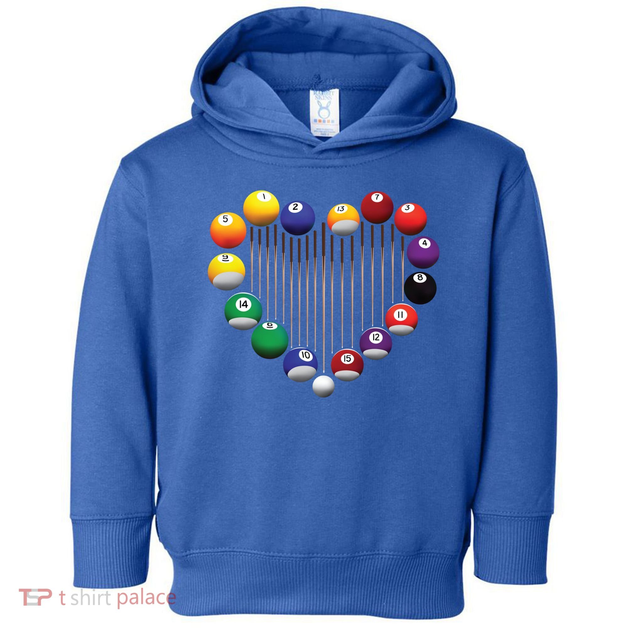 Billiard Pool Billiard Ball Billiard Player Lover Heart Men Gift Toddler Hoodie
