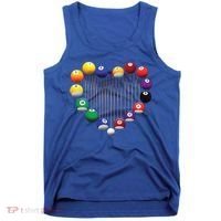 Billiard Pool Billiard Ball Billiard Player Lover Heart Men Gift Tank Top thumb 0