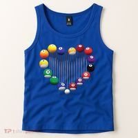 Billiard Pool Billiard Ball Billiard Player Lover Heart Men Gift Tank Top thumb 2