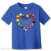 Billiard Pool Billiard Ball Billiard Player Lover Heart Men Gift Toddler T-Shirt thumb 0