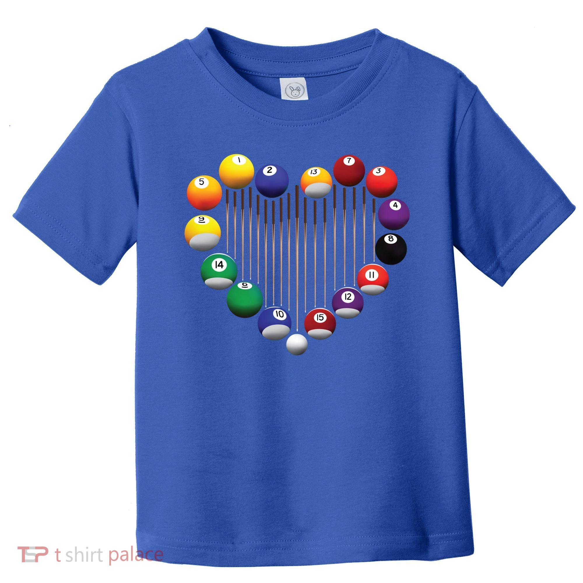 Billiard Pool Billiard Ball Billiard Player Lover Heart Men Gift Toddler T-Shirt