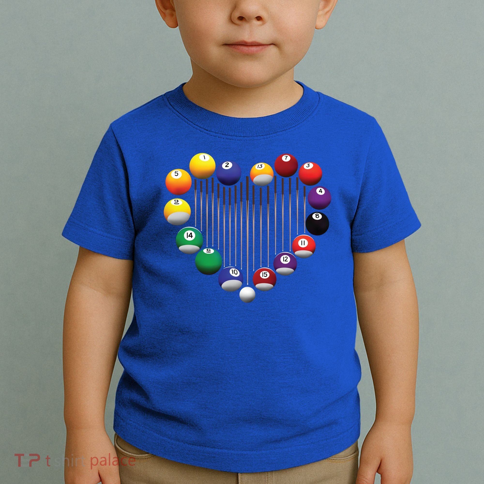 Billiard Pool Billiard Ball Billiard Player Lover Heart Men Gift Toddler T-Shirt
