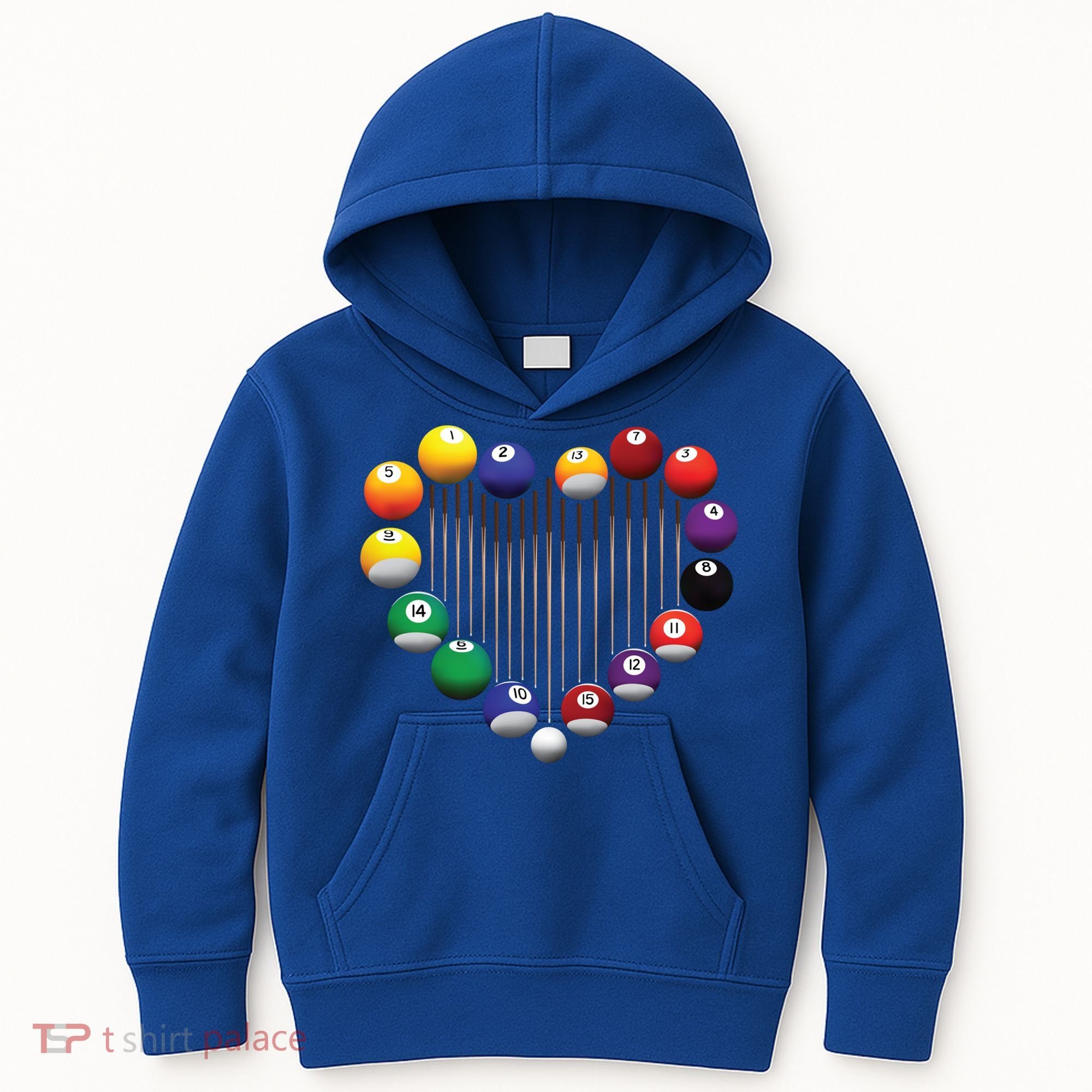 Billiard Pool Billiard Ball Billiard Player Lover Heart Men Gift Kids Hoodie