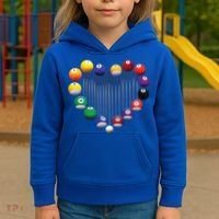 Billiard Pool Billiard Ball Billiard Player Lover Heart Men Gift Kids Hoodie thumb 3