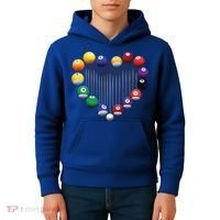 Billiard Pool Billiard Ball Billiard Player Lover Heart Men Gift Kids Hoodie thumb 4
