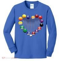 Billiard Pool Billiard Ball Billiard Player Lover Heart Men Gift Kids Long Sleeve Shirt thumb 0