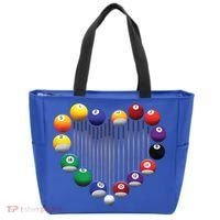 Billiard Pool Billiard Ball Billiard Player Lover Heart Men Gift Tote Bag thumb 0