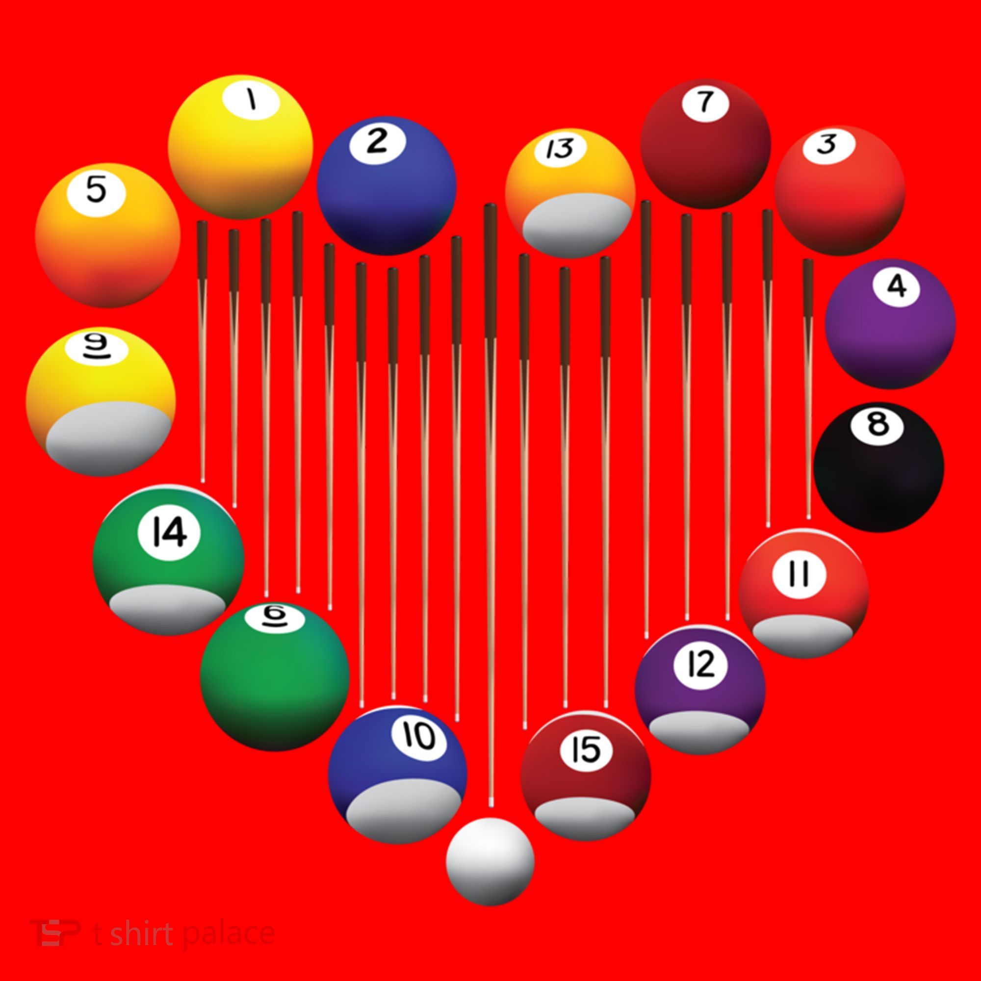 Billiard Pool Billiard Ball Billiard Player Lover Heart Men Gift Santa Hat