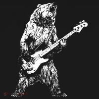 Bear Playing Bass Guitar Bear Retro Music Lovers Women's Hoodie thumb 2