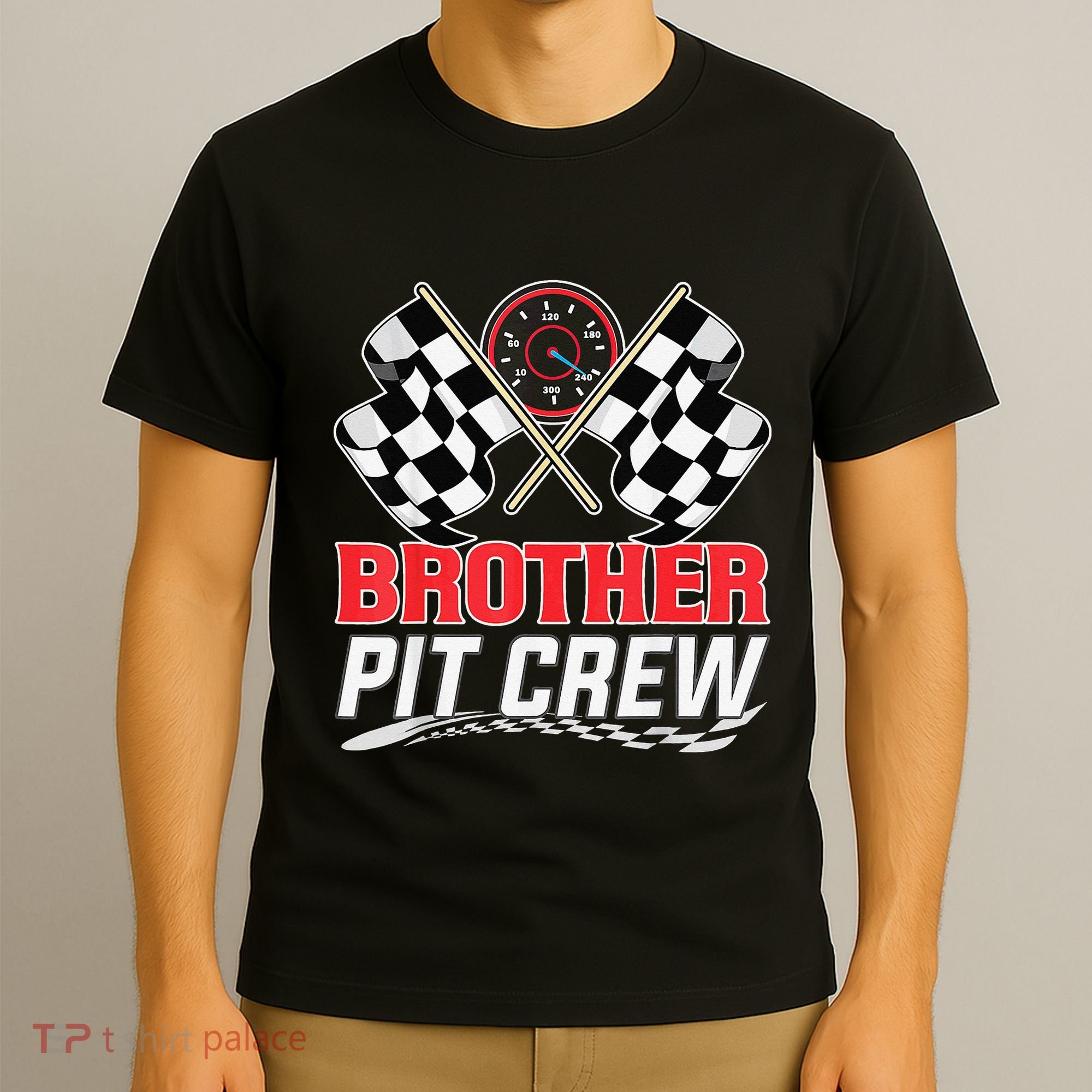 Brother Pit Crew Race Car Birthday Party Racing Family T-Shirt