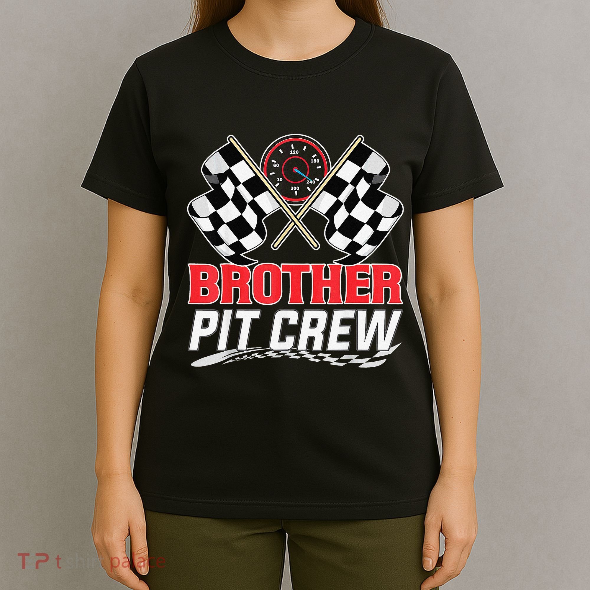 Brother Pit Crew Race Car Birthday Party Racing Family T-Shirt