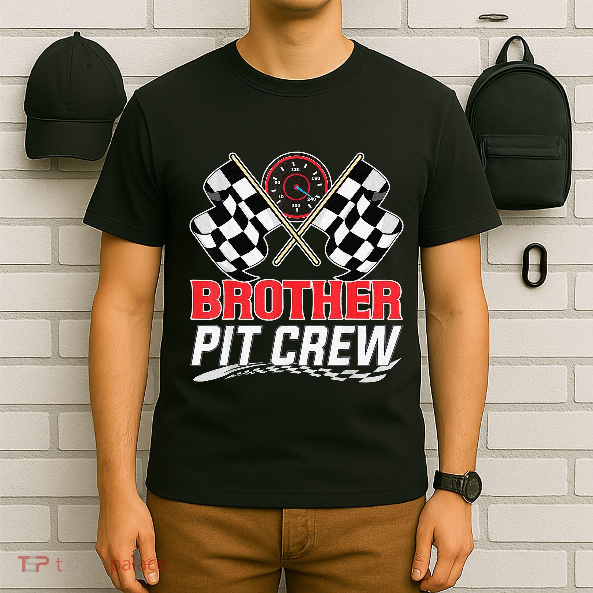 Brother Pit Crew Race Car Birthday Party Racing Family T-Shirt