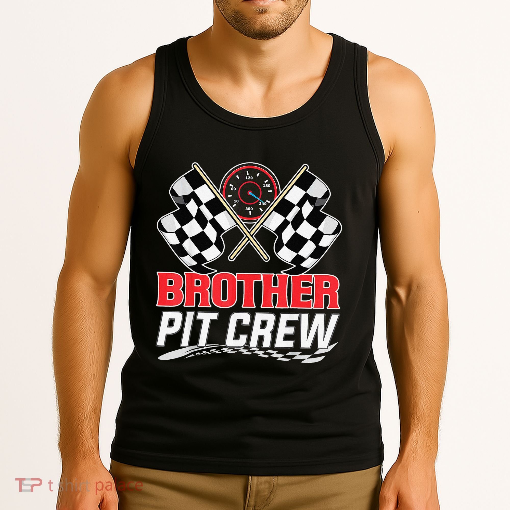 Brother Pit Crew Race Car Birthday Party Racing Family Tank Top