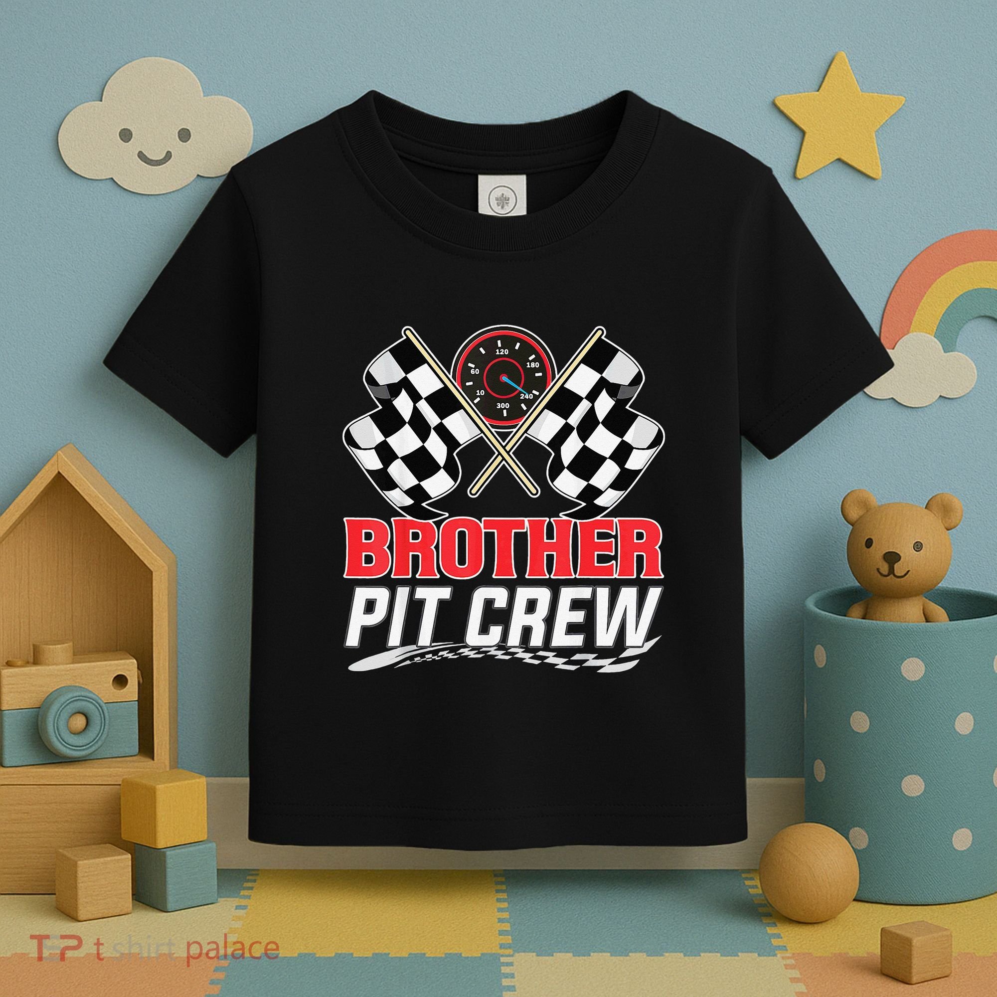 Brother Pit Crew Race Car Birthday Party Racing Family Toddler T-Shirt