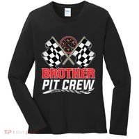 Brother Pit Crew Race Car Birthday Party Racing Family Women's Long Sleeve Shirt thumb 0
