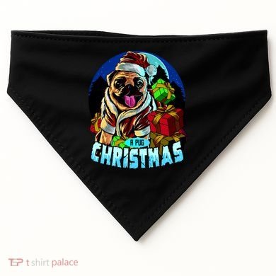 Best Pug Christmas USA-Made Doggie Bandana