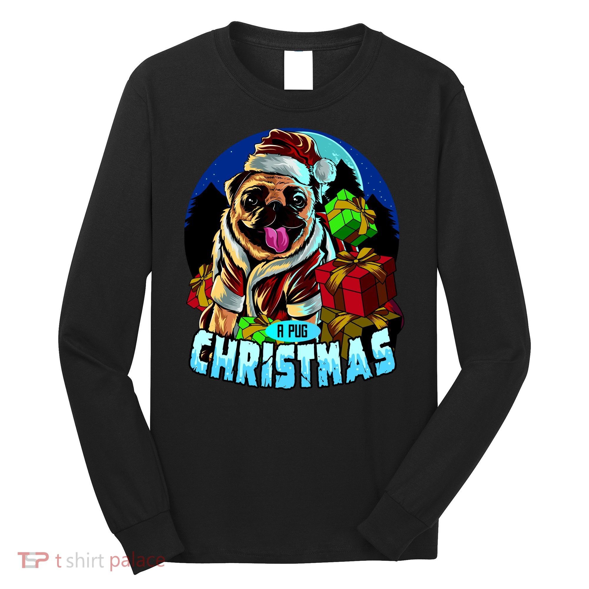 Best Pug Christmas Long Sleeve Shirt