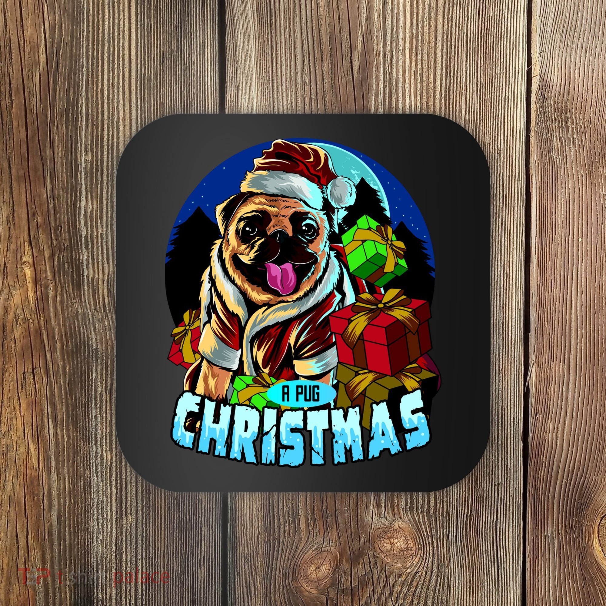 Best Pug Christmas Coaster