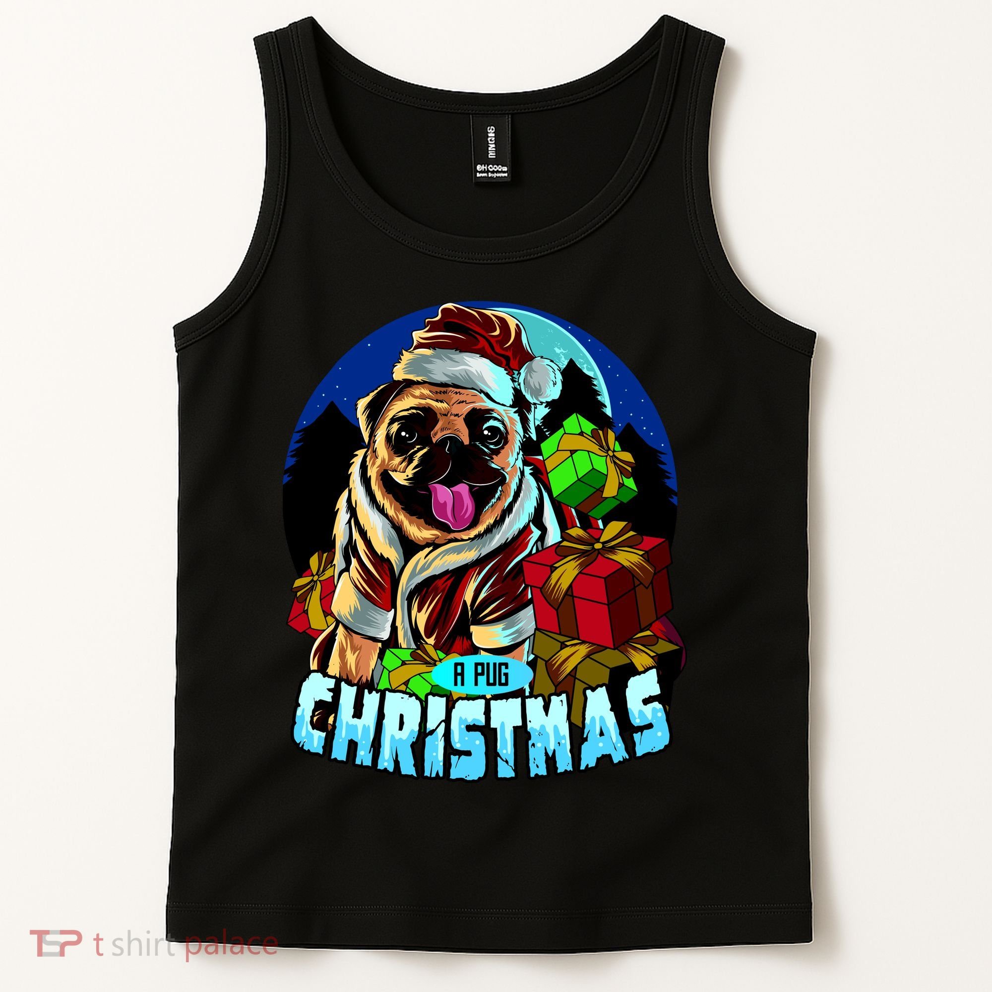 Best Pug Christmas Tank Top