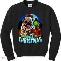 Best Pug Christmas Kids Sweatshirt thumb 0