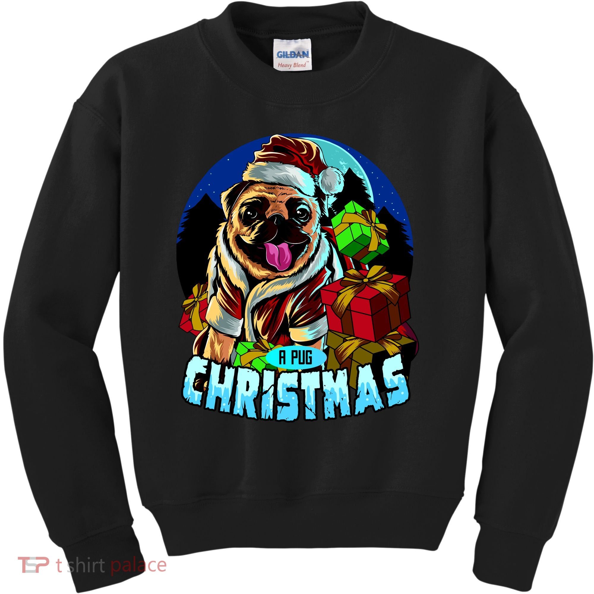 Best Pug Christmas Kids Sweatshirt