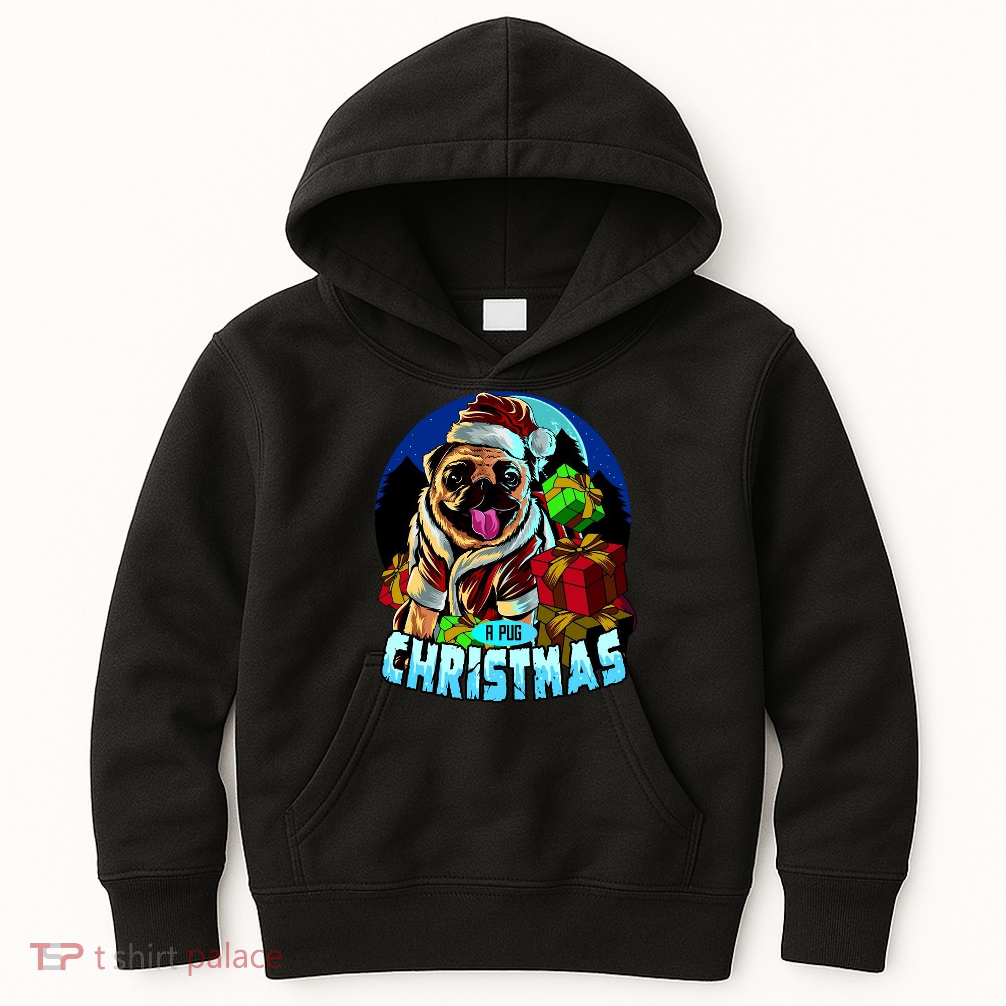 Best Pug Christmas Kids Hoodie