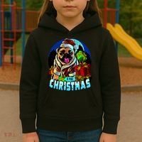 Best Pug Christmas Kids Hoodie thumb 3