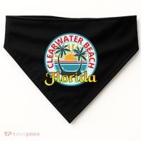 Beach Please Clearwater Beach Florida Beach Spring Break Cute Gift USA-Made Doggie Bandana thumb 0