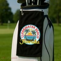 Beach Please Clearwater Beach Florida Beach Spring Break Cute Gift Golf Towel thumb 2