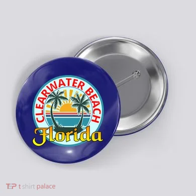 Beach Please Clearwater Beach Florida Beach Spring Break Cute Gift Button