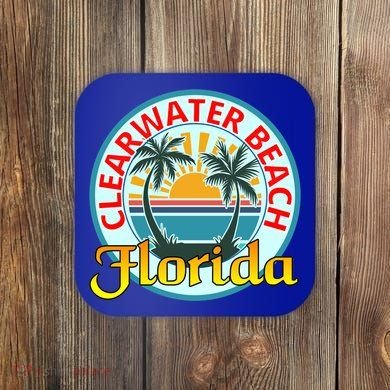 Beach Please Clearwater Beach Florida Beach Spring Break Cute Gift Coaster