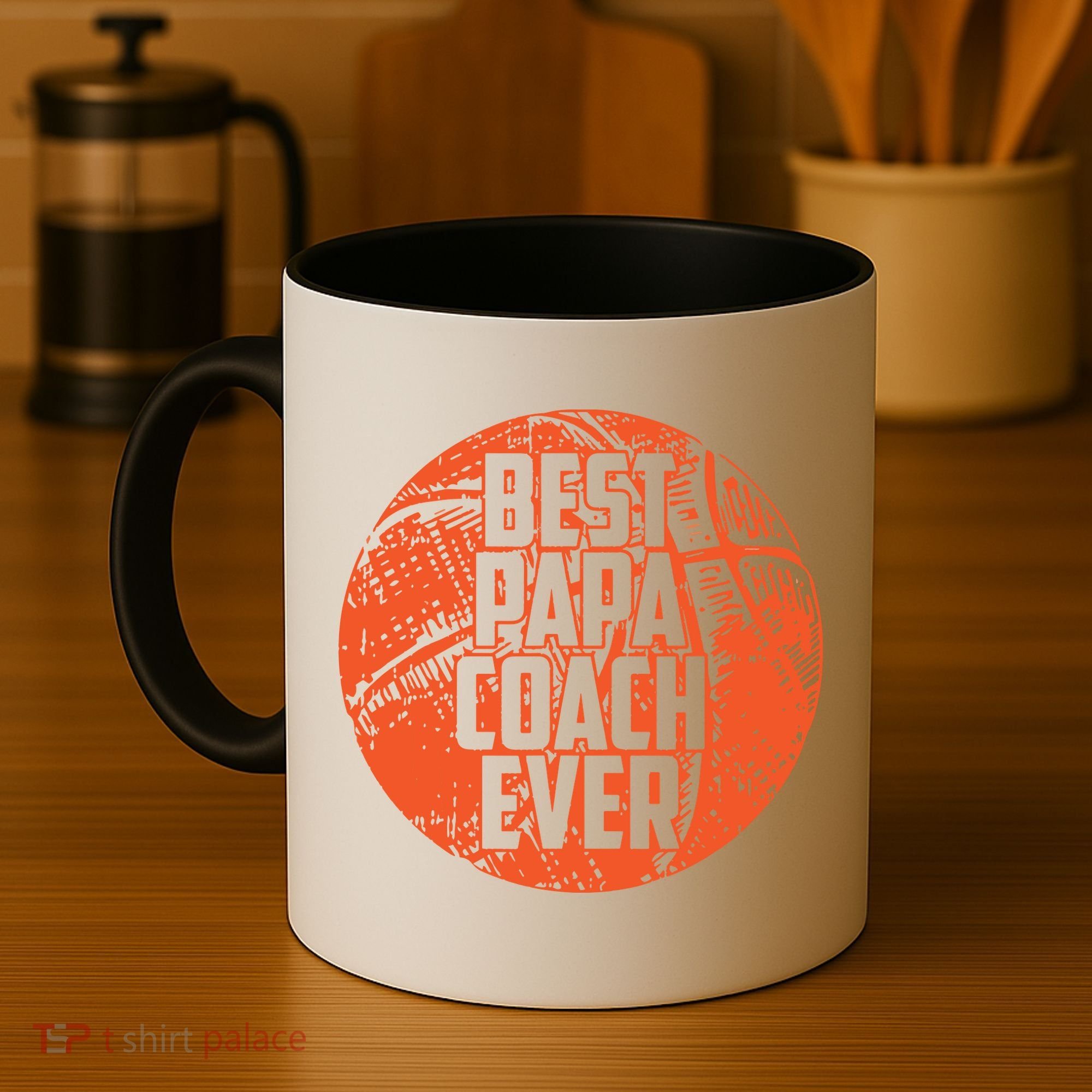 Best Papa Coach Ever Basketball Cool Sports Team Dad Father Coffee Mug